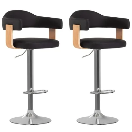 Küchenhocker 2 Stück Kunstleder gebogenes Holz schwarz von , Küchenhocker - Ref: Foro24-327336, Preis: 230,37 €, Rabatt: %