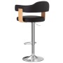 Taburetes de cocina 2 uds cuero sintético madera curvada negro de , Taburetes de cocina - Ref: Foro24-327336, Precio: 237,62 €