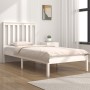 Solid white pine wood bed frame 75x190 cm by , Beds and slatted bases - Ref: Foro24-3103804, Price: 99,83 €, Discount: %