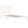 Estructura de cama madera maciza de pino blanco 75x190 cm de , Camas y somieres - Ref: Foro24-3103804, Precio: 95,51 €, Descu...