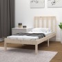 Solid pine wood bed frame 75x190 cm by , Beds and slatted bases - Ref: Foro24-3105031, Price: 85,55 €, Discount: %