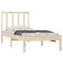 Solid pine wood bed frame 75x190 cm by , Beds and slatted bases - Ref: Foro24-3105031, Price: 82,11 €, Discount: %