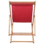 Klappbarer Strandkorb aus Stoff und roter Holzstruktur von vidaXL, Gartenstühle - Ref: Foro24-43999, Preis: 42,87 €, Rabatt: %