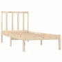Solid pine wood bed frame 75x190 cm by , Beds and slatted bases - Ref: Foro24-3105031, Price: 82,11 €, Discount: %