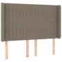 Headboard with LED in taupe gray fabric 147x16x118/128 cm by , Headboards and footboards - Ref: Foro24-3124288, Price: 125,62...