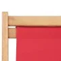 Folding beach chair with fabric seat and red wooden frame by vidaXL, Garden chairs - Ref: Foro24-43999, Price: 48,71 €, Disco...