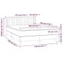 Box spring bed with taupe gray fabric mattress 140x190 cm by , Beds and slatted bases - Ref: Foro24-3126961, Price: 448,79 €,...