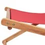 Folding beach chair with fabric seat and red wooden frame by vidaXL, Garden chairs - Ref: Foro24-43999, Price: 48,71 €, Disco...