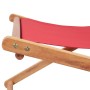 Klappbarer Strandkorb aus Stoff und roter Holzstruktur von vidaXL, Gartenstühle - Ref: Foro24-43999, Preis: 42,87 €, Rabatt: %