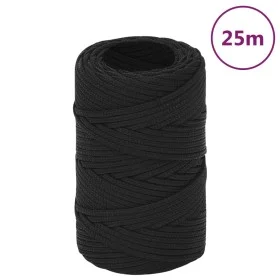 Deep black polypropylene boat rope 2 mm 25 m by , Ropes and metal cords - Ref: Foro24-152476, Price: 10,01 €, Discount: %