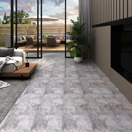 Self-adhesive PVC floor planks 5.21 m² 2 mm cement brown by , Floors and carpets - Ref: Foro24-330186, Price: 64,15 €, Discou...