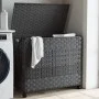 Gray rattan laundry basket with wheels 66x35x60 cm by , Laundry baskets - Ref: Foro24-372046, Price: 75,17 €, Discount: %