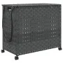 Grauer Rattan-Wäschekorb mit Rädern 66x35x60 cm von , Wäschekörbe - Ref: Foro24-372046, Preis: 74,91 €, Rabatt: %