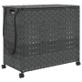 Gray rattan laundry basket with wheels 66x35x60 cm by , Laundry baskets - Ref: Foro24-372046, Price: 80,43 €, Discount: %