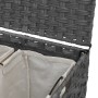 Gray rattan laundry basket with wheels 66x35x60 cm by , Laundry baskets - Ref: Foro24-372046, Price: 80,43 €, Discount: %