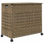Rattan laundry basket with wheels 66x35x60 cm by , Laundry baskets - Ref: Foro24-372044, Price: 100,31 €, Discount: %