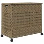 Rattan laundry basket with wheels 66x35x60 cm by , Laundry baskets - Ref: Foro24-372044, Price: 97,78 €, Discount: %