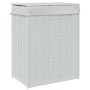 Wäschekorb mit Deckel aus weißem synthetischem Rattan, 46 x 33 x 60 cm von , Wäschekörbe - Ref: Foro24-372033, Preis: 58,87 €...