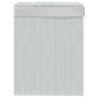 Wäschekorb mit Deckel aus weißem synthetischem Rattan, 46 x 33 x 60 cm von , Wäschekörbe - Ref: Foro24-372033, Preis: 58,87 €...