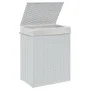 Wäschekorb mit Deckel aus weißem synthetischem Rattan, 46 x 33 x 60 cm von , Wäschekörbe - Ref: Foro24-372033, Preis: 54,73 €...