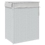 Wäschekorb mit Deckel aus weißem synthetischem Rattan, 46 x 33 x 60 cm von , Wäschekörbe - Ref: Foro24-372033, Preis: 58,87 €...