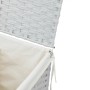 Laundry basket with lid white synthetic rattan 46x33x60 cm by , Laundry baskets - Ref: Foro24-372033, Price: 56,87 €, Discoun...