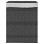 Wäschekorb mit Deckel aus grauem synthetischem Rattan, 46 x 33 x 60 cm von , Wäschekörbe - Ref: Foro24-372031, Preis: 57,03 €...
