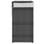 Wäschekorb mit Deckel aus grauem synthetischem Rattan, 46 x 33 x 60 cm von , Wäschekörbe - Ref: Foro24-372031, Preis: 57,03 €...