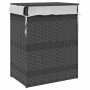 Wäschekorb mit Deckel aus grauem synthetischem Rattan, 46 x 33 x 60 cm von , Wäschekörbe - Ref: Foro24-372031, Preis: 57,03 €...