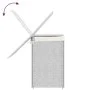 Dirty clothes basket 2 sections white synthetic rattan 53x35x57 cm by , Laundry baskets - Ref: Foro24-372038, Price: 59,85 €,...