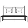 Bettgestell mit schwarzem Metallkopfteil 140x200 cm von , Betten und Lattenroste - Ref: Foro24-374340, Preis: 104,77 €, Rabat...