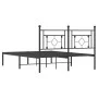 Bettgestell mit schwarzem Metallkopfteil 140x200 cm von , Betten und Lattenroste - Ref: Foro24-374340, Preis: 104,77 €, Rabat...