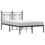 Bettgestell mit schwarzem Metallkopfteil 120x200 cm von , Betten und Lattenroste - Ref: Foro24-374337, Preis: 93,96 €, Rabatt: %