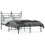 Bed frame with black metal headboard 120x200 cm by , Beds and slatted bases - Ref: Foro24-374337, Price: 95,30 €, Discount: %