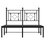 Bettgestell mit schwarzem Metallkopfteil 120x200 cm von , Betten und Lattenroste - Ref: Foro24-374337, Preis: 93,96 €, Rabatt: %