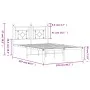 Bettgestell mit schwarzem Metallkopfteil 120x200 cm von , Betten und Lattenroste - Ref: Foro24-374337, Preis: 93,96 €, Rabatt: %