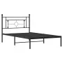 Bettgestell mit schwarzem Metallkopfteil 107x203 cm von , Betten und Lattenroste - Ref: Foro24-374335, Preis: 73,39 €, Rabatt: %