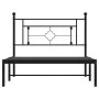 Bettgestell mit schwarzem Metallkopfteil 107x203 cm von , Betten und Lattenroste - Ref: Foro24-374335, Preis: 73,39 €, Rabatt: %