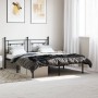 Bed frame with black metal headboard 160x200 cm by , Beds and slatted bases - Ref: Foro24-374342, Price: 111,05 €, Discount: %