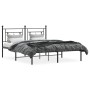Bed frame with black metal headboard 160x200 cm by , Beds and slatted bases - Ref: Foro24-374342, Price: 111,05 €, Discount: %