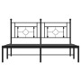 Bed frame with black metal headboard 160x200 cm by , Beds and slatted bases - Ref: Foro24-374342, Price: 111,05 €, Discount: %