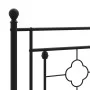 Bed frame with headboard and black metal footboard 90x190 cm by , Beds and slatted bases - Ref: Foro24-374349, Price: 76,42 €...