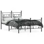 Bed frame with headboard and footboard black metal 120x190 cm by , Beds and slatted bases - Ref: Foro24-374354, Price: 112,93...