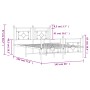 Estructura de cama cabecero y estribo metal negro 135x190 cm de , Camas y somieres - Ref: Foro24-374356, Precio: 120,62 €, De...