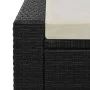 Tumbona doble ratán sintético negro de vidaXL, Camas para exteriores - Ref: Foro24-44752, Precio: 373,06 €, Descuento: %