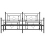 Bettgestell mit Kopf- und Fußteil aus schwarzem Metall, 180 x 200 cm von , Betten und Lattenroste - Ref: Foro24-374361, Preis...