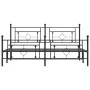 Black metal headboard and footboard bed frame 180x200 cm by , Beds and slatted bases - Ref: Foro24-374361, Price: 124,25 €, D...