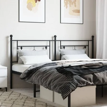 Kopfteil aus schwarzem Metall, 180 cm von , Kopf- und Fußteile - Ref: Foro24-374375, Preis: 44,64 €, Rabatt: %