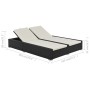 Tumbona doble ratán sintético negro de vidaXL, Camas para exteriores - Ref: Foro24-44752, Precio: 377,60 €, Descuento: %