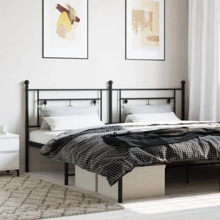 Kopfteil aus schwarzem Metall, 200 cm von , Kopf- und Fußteile - Ref: Foro24-374377, Preis: 38,64 €, Rabatt: %